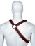 Gladiator Leder Harness Y-Style - Schwarz/Rot 