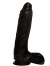 Penis Dildo Push Black 7.1 inch with Suction Cup 