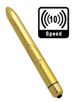 10 Speed RO-150mm Slimline Vibrator - gold 